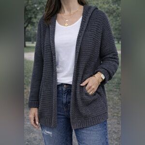 BR Hooded knit cardigan